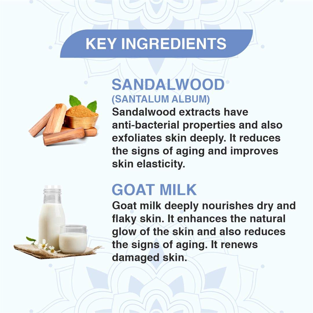 Khadi Veda Herbal Sandalwood & Goat Milk Rejuvenating Massage Lotion - 200ml | Intense Repair for Dry, Rough Skin | Deeply Nourishing Body Lotion | Treats Dryness & Improves Skin Texture | Perfect for Spa, Massage & Daily Moisturizing