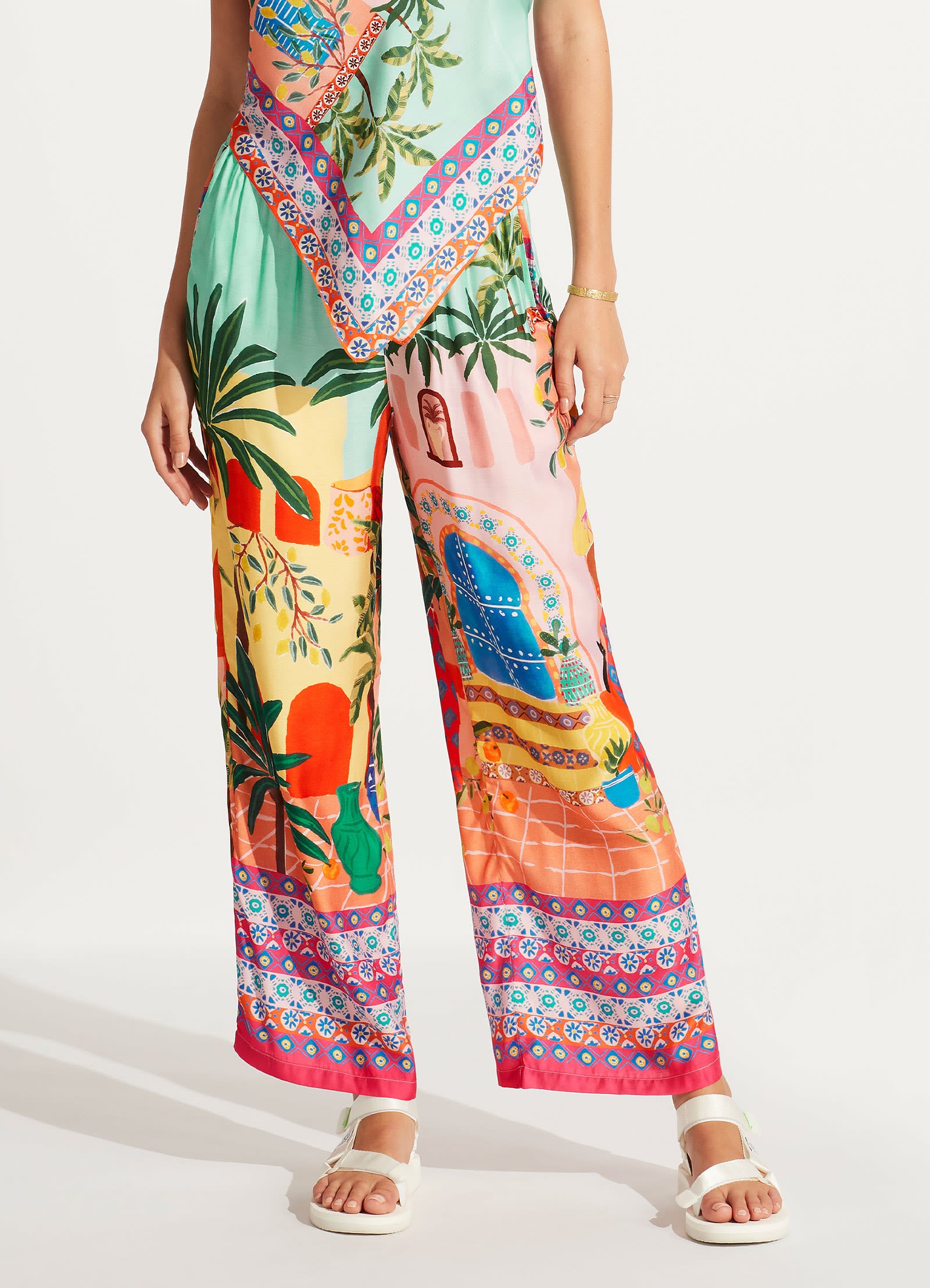 Premium Silk Pajama Pants for Women - Soft & Comfortable Azure Blue Sleepwear - Perfect for Vacation, Lounging & Relaxation at Home