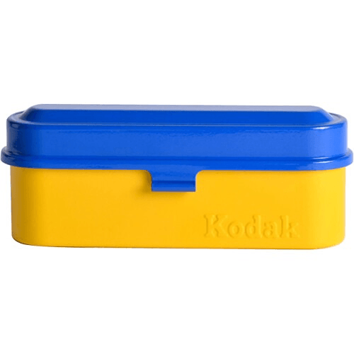 Kodak Steel 135mm Film Storage Case (Blue Lid & Yellow Body) - Perfect for Film Preservation & Photography Enthusiasts