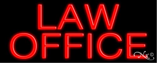 Custom Law Office Glass Neon Sign #10085 - Handcrafted in USA | Perfect for Lawyers, Attorneys & Legal Offices Decor