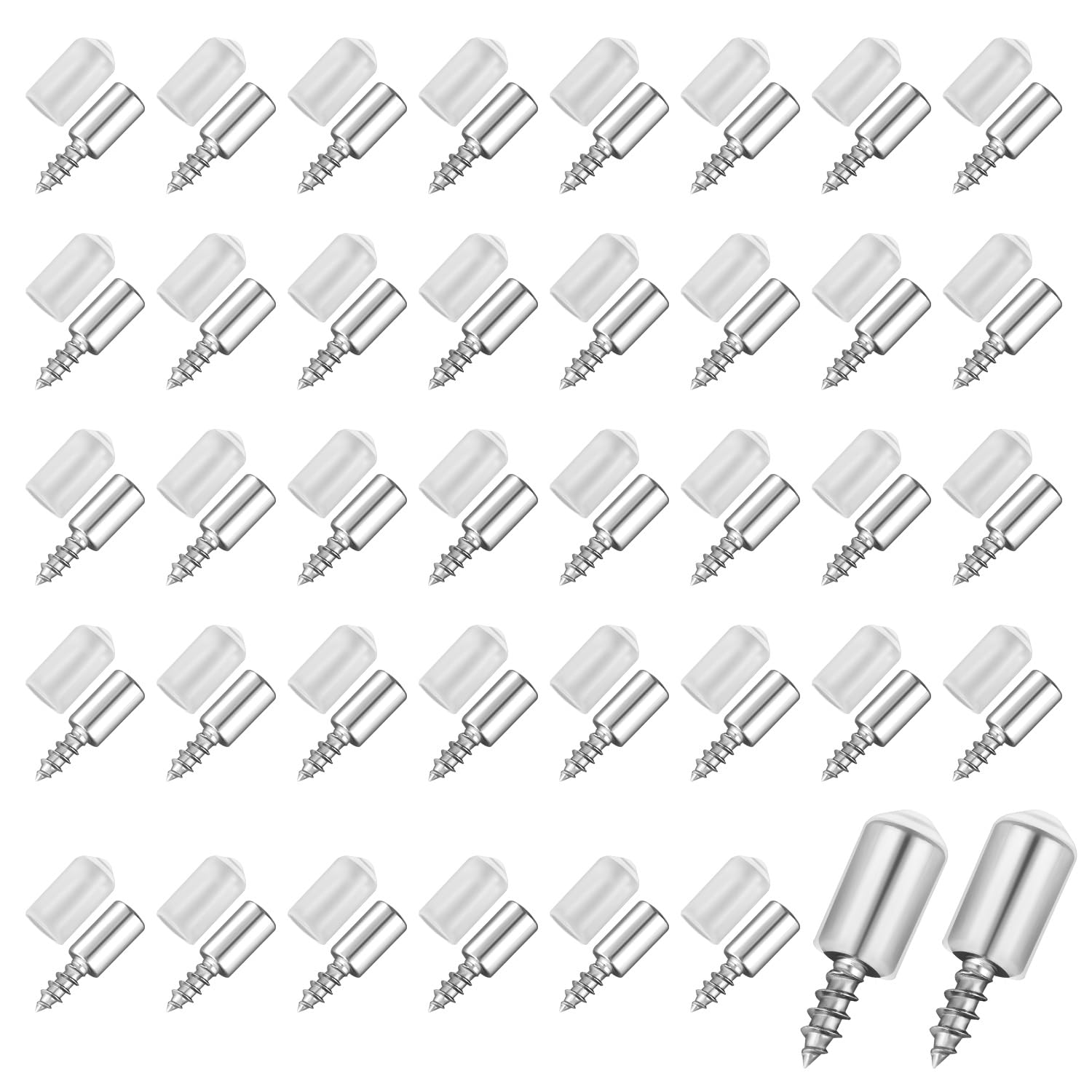 40PCS Self-Tapping Cabinet Shelf Screws with Anti-Skid Sleeves - Heavy Duty Laminate Support Bracket Screws for Kitchen Cabinets, Closet Shelves & Furniture Assembly (Easy Installation, Rust-Resistant)