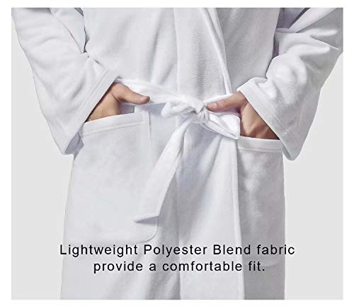 AFPANQZ Men's Lightweight Waffle Bathrobe with Pockets - Full Length Long Sleeve Sleepwear Shawl for Big & Tall - Perfect for Lounging, Spa Days & Cozy Nights at Home