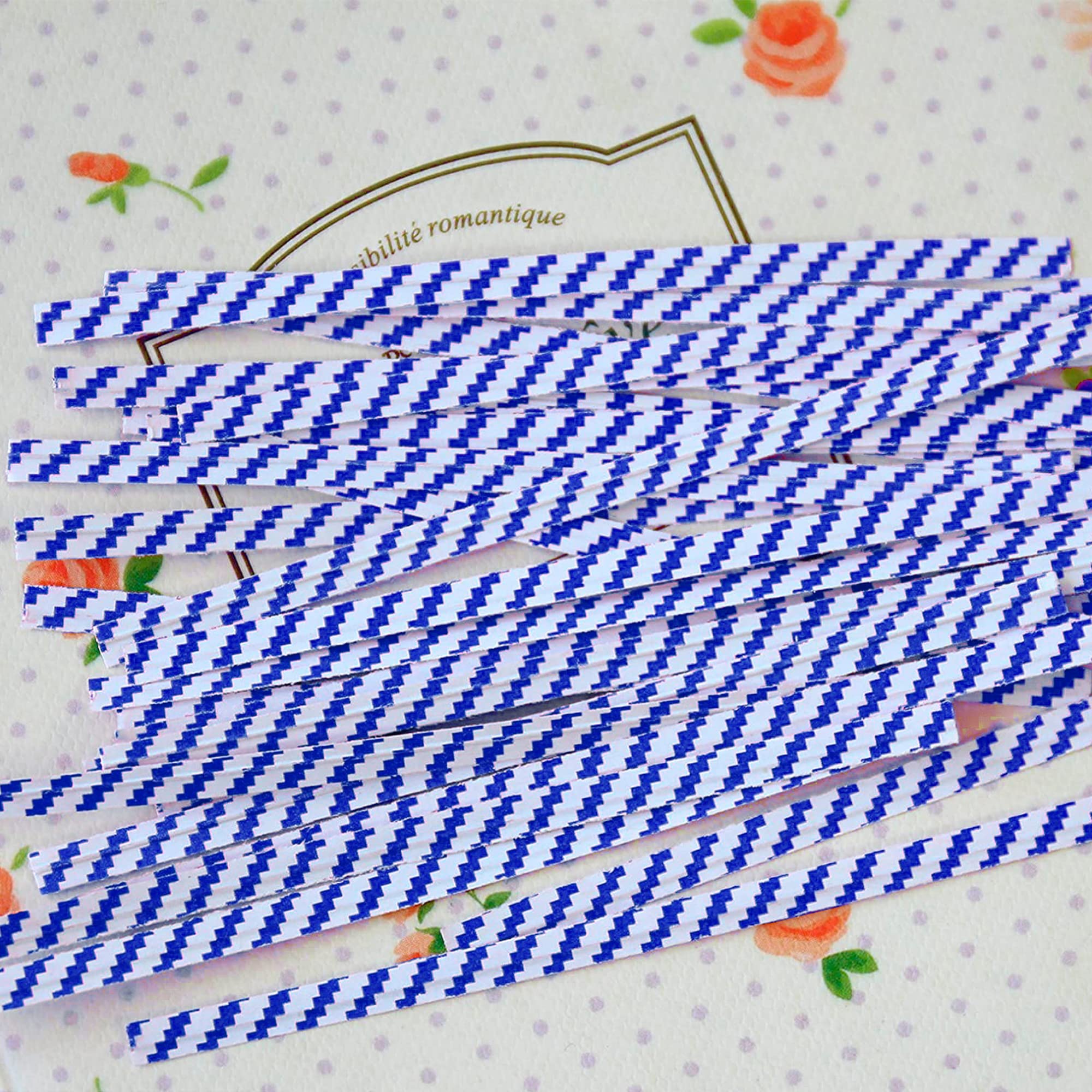 APQ Blue & White Metallic Twist Ties for Bread Bags - 4 Inch, 24,000 Pack - Plastic-Coated Reusable Bread Closures - Heavy Duty Twisty Ties for Bakery, Treat Bags & Food Packaging - Perfect for Sealing Baked Goods, Candy Bags & DIY Crafts