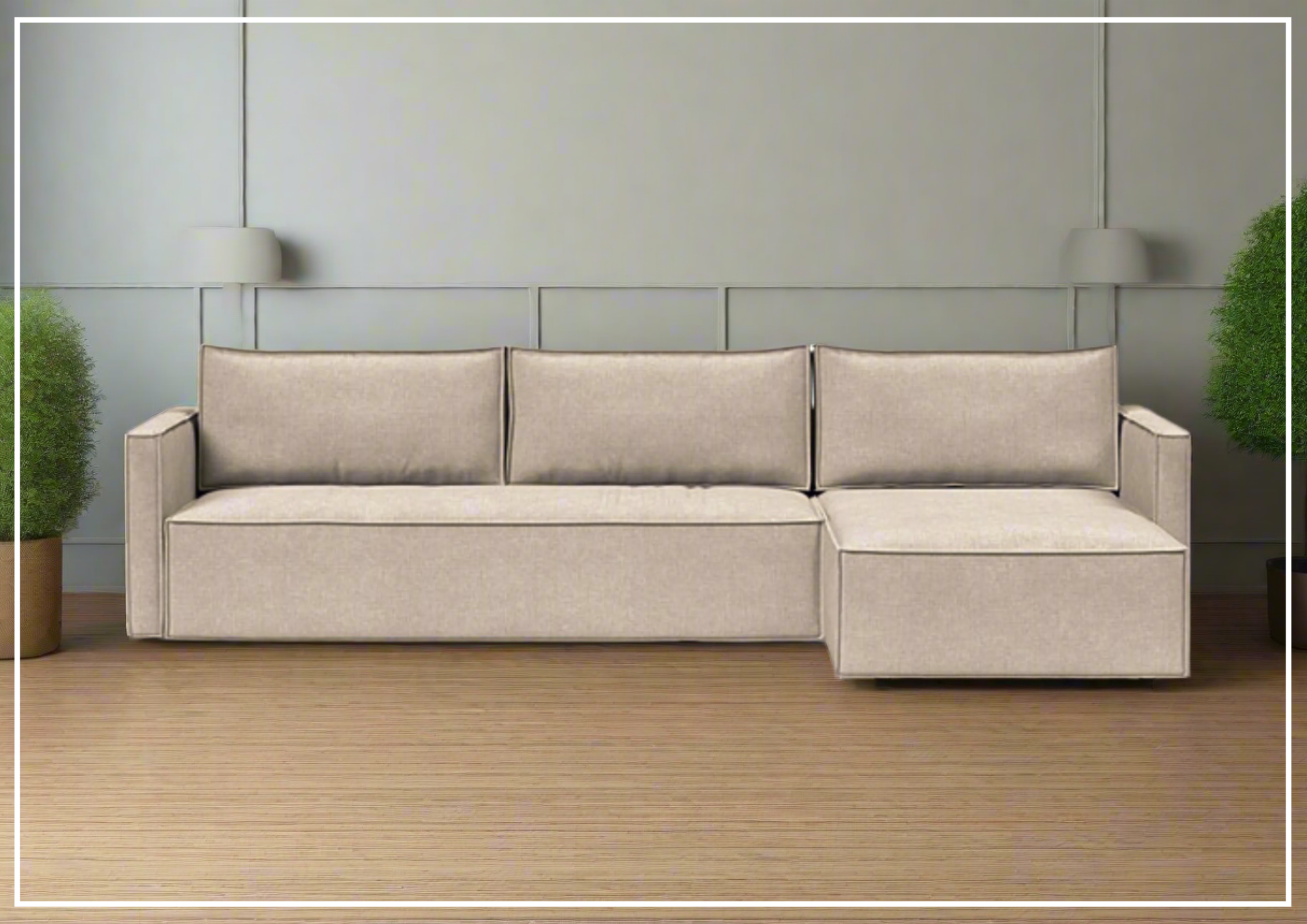 Innovation Living Newilla Fabric L-Shaped Sectional Sleeper Sofa - Convertible Sofa Bed for Small Spaces, Modern Living Room Furniture with Storage, Perfect for Apartments, Guest Rooms & Home Offices