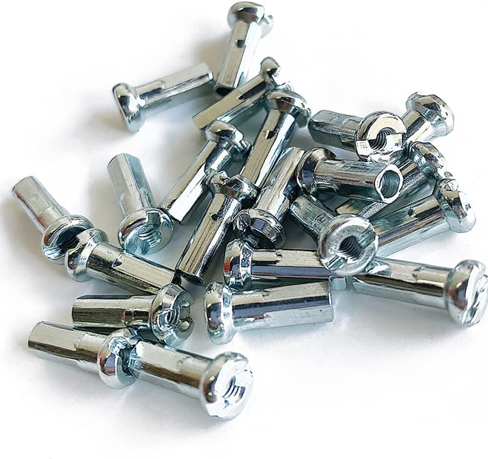 13G High-Carbon Steel Bike Spokes - 2.3mm Diameter J-Bend Spokes (20/40 Pcs) with 12mm Nipples for MTB, E-Bike, Tricycle - Perfect for Mountain Biking, Commuting & Electric Bike Maintenance