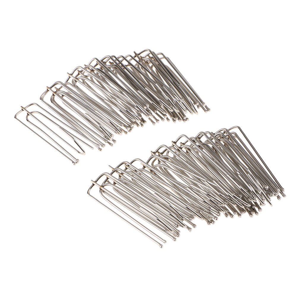 Flameer 30PCS Stainless Steel Curtain Pleater Hooks with Tape - Pinch Pleat Clip Traverse Hooks for Drapes & Window Treatments | Perfect for Living Room, Bedroom & Formal Event Decor