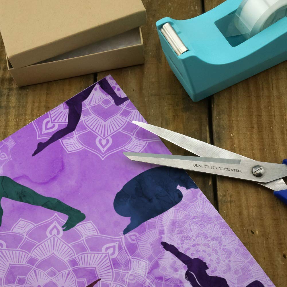 GRAPHICS & MORE Yoga Poses Gift Wrap Paper Rolls - Premium Wrapping Paper for Yoga Lovers, Birthday Gifts, Party Favors & Special Occasions