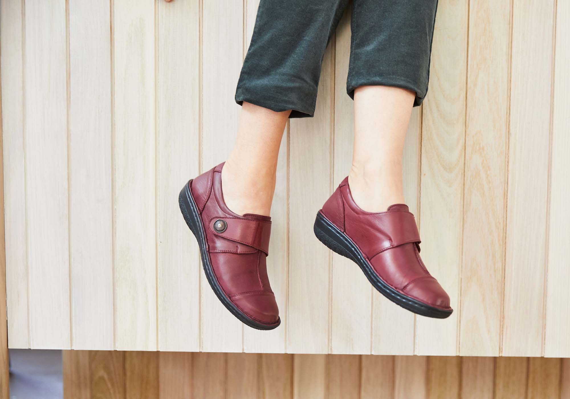 Planet Shoes Bower Women's Comfortable Adjustable Strap Leather Flats - Perfect for Work, Travel & Everyday Wear