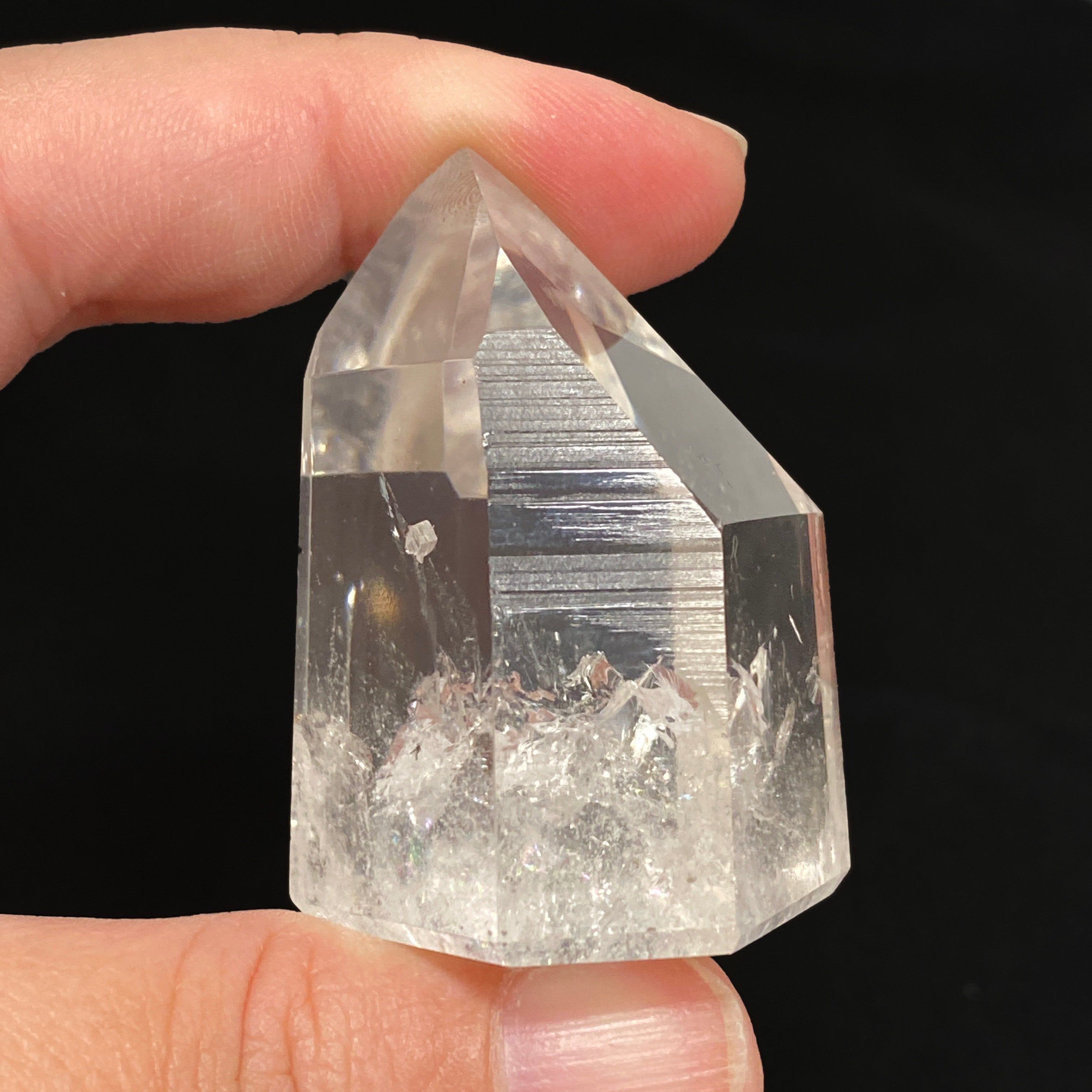 Lemurian Seed Crystal Polished Point - 74g 47x38mm Natural Healing Stone for Meditation, Energy Work & Spiritual Growth - Perfect for Home Decor, Yoga Spaces & Crystal Collections
