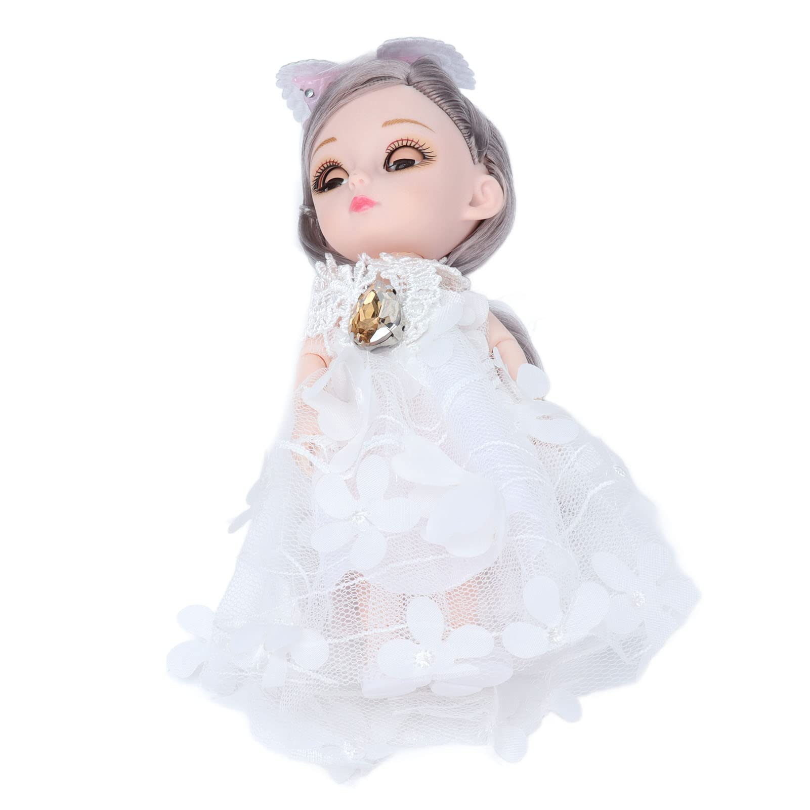 Zerodis 6.7 Inch Poseable Baby Doll Toy with Movable Joints, Beautiful Dressed Girl Doll Includes Clothes & Shoes - Perfect Gift for Kids Birthday, Christmas & Pretend Play