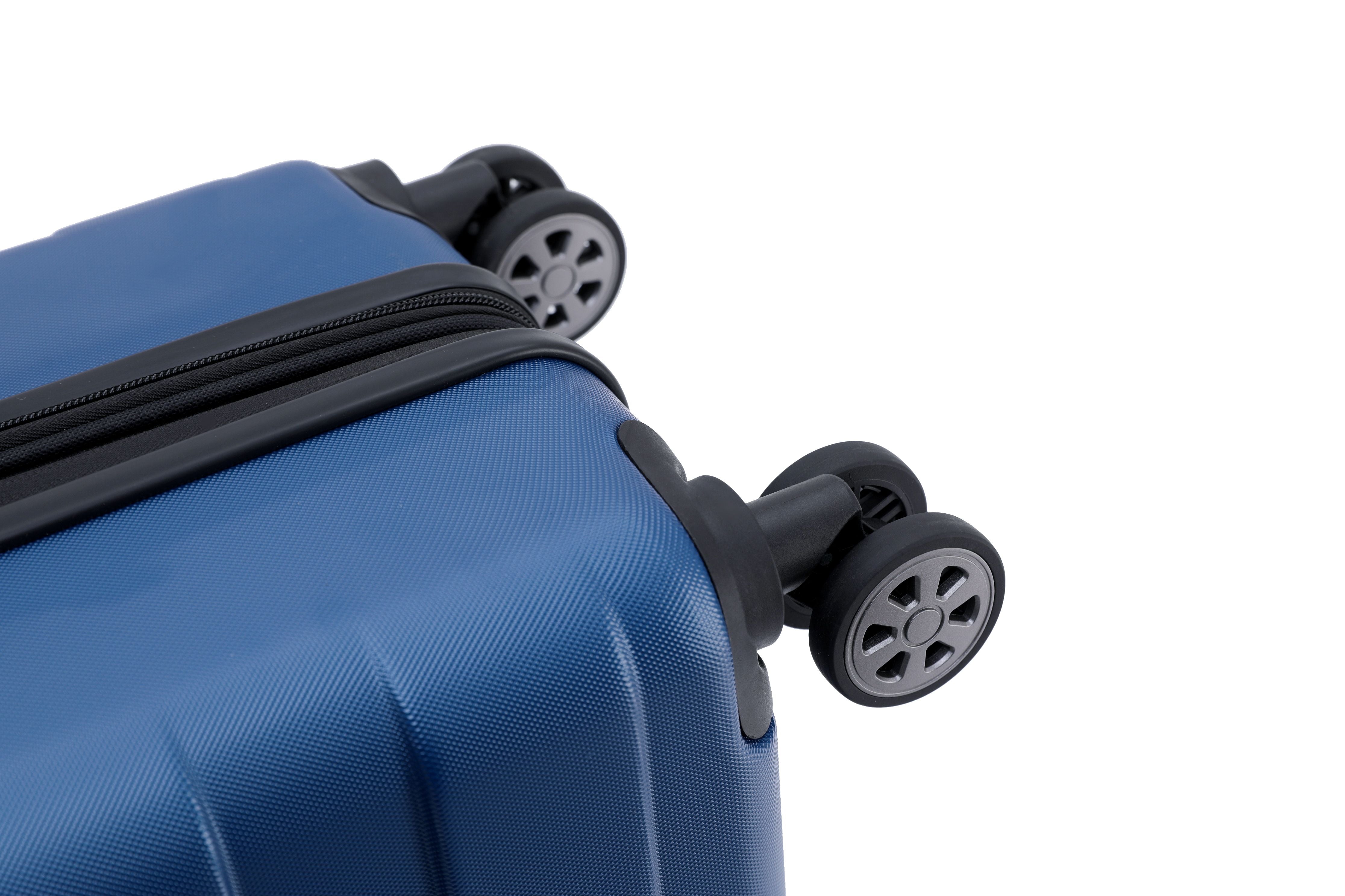 ALC250 3A VORTEX 3-Piece Luggage Set - Durable Spinner Suitcases with TSA Lock, Lightweight Blue Travel Luggage for Business Trips & Family Vacations