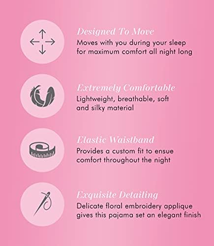 Exquisite Form 90107 Women's Nylon Tricot Short Sleeve Pajama Set - Soft & Comfortable Sleepwear for Lounge & Nighttime Relaxation