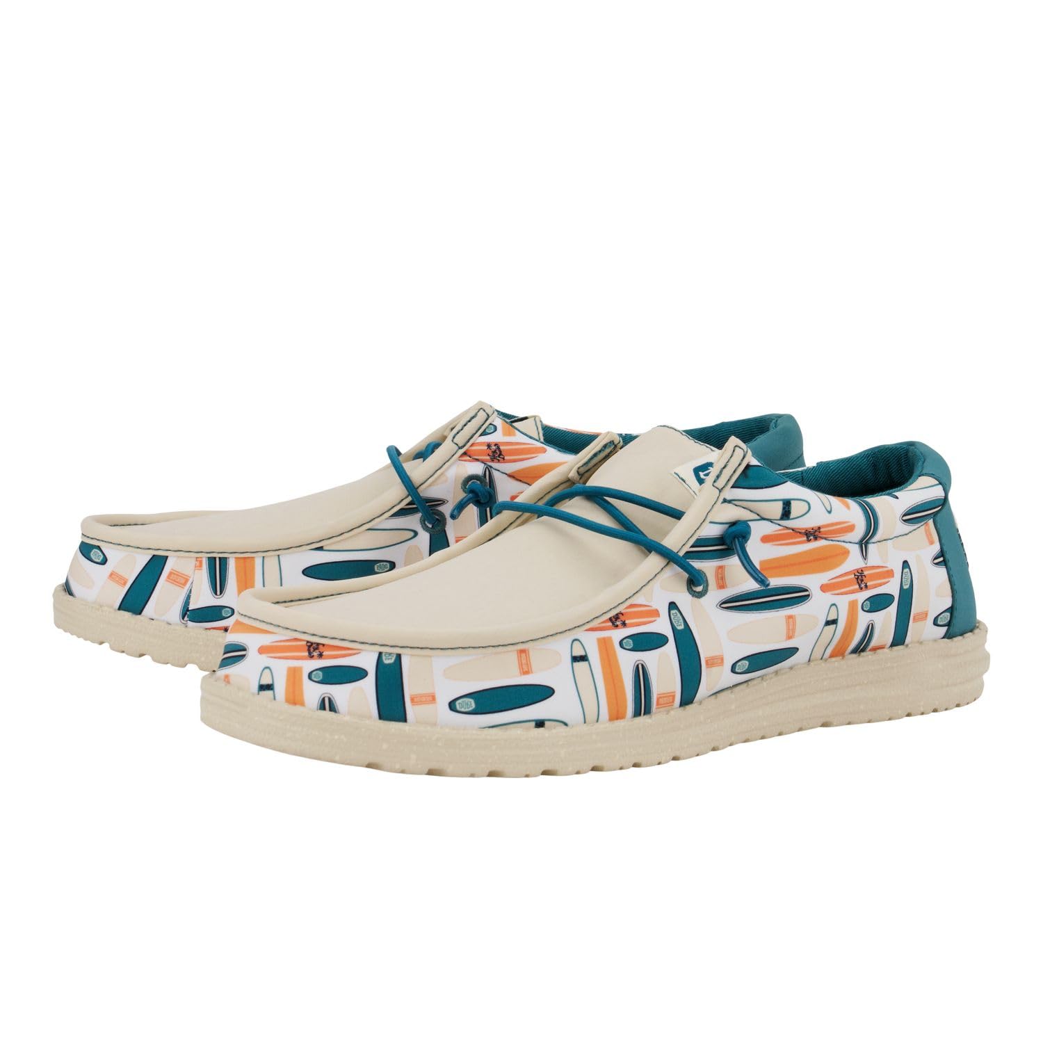 Hey Dude Men's Wally Surfboard Slip-On Loafers - Comfortable Casual Shoes for Men | Perfect for Beach, Travel & Everyday Wear