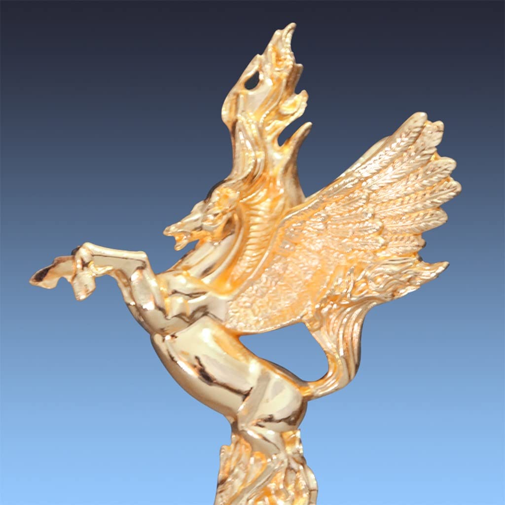 Golden Horse Resin Trophy Cup - Custom Engraved Award Trophy for Dad, Competition & Evening Ceremony Gifts | High-End Glory Trophy for Sports, Business & Academic Achievements