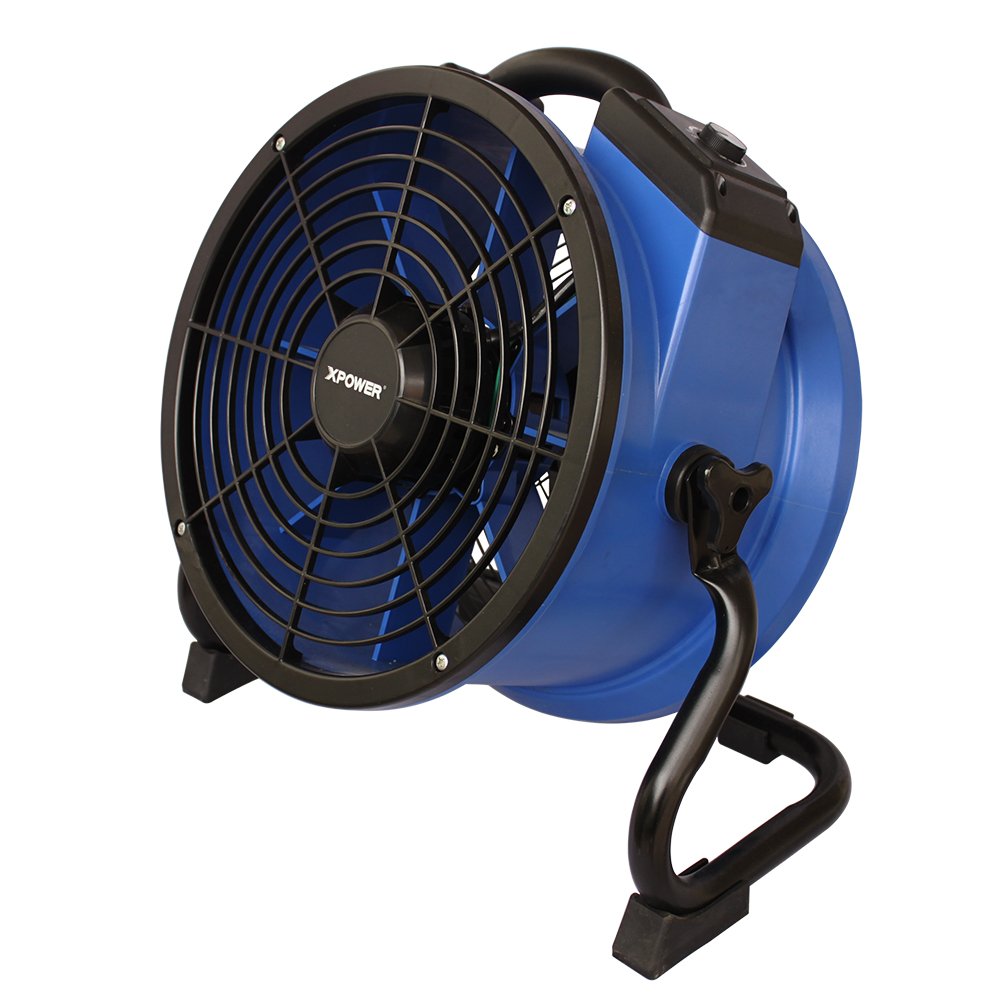 XPOWER X-35AR High-Power Industrial Axial Fan - Heat Resistant Cooling Fan for Workshops, Factories & Hot Environments - Blue (Does Not Generate Heat) - Perfect for Ventilation in Metalworking, Commercial Kitchens & HVAC Systems