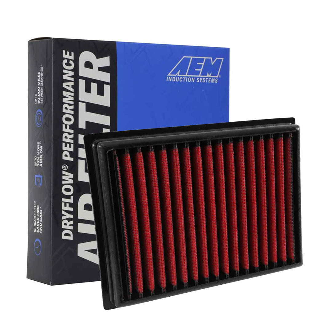 AEM 28-20409 Dryflow Washable Air Filter - High Performance Reusable Air Filter for Cars, Trucks & SUVs - Perfect for Off-Roading, Racing & Daily Driving