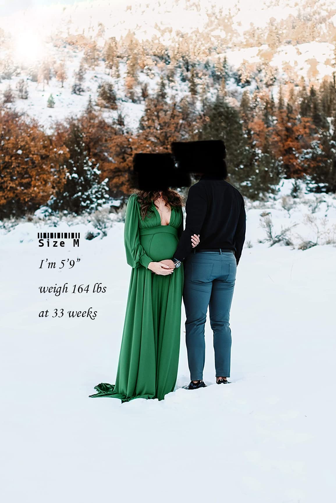 Elegant Long Sleeve Maternity Maxi Dress with Side Slits - Perfect for Baby Shower, Pregnancy Photoshoot & Special Occasions | Dedysler Maternity Gown for Stunning Photo Sessions