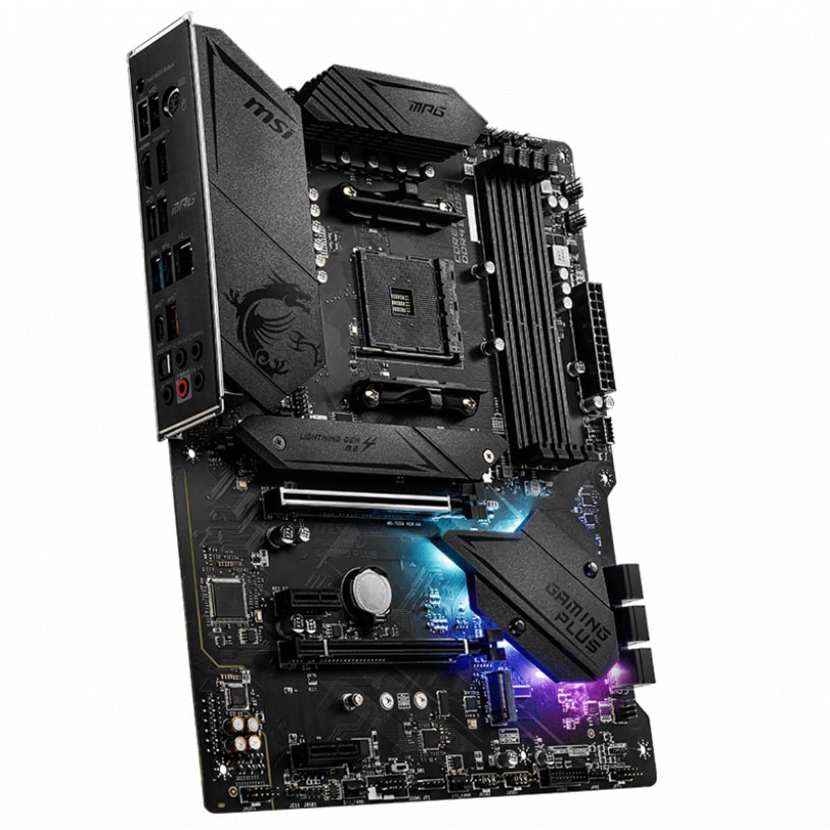 MSI MPG AMD B550 Gaming Plus Socket AM4 ATX DDR4-SDRAM Motherboard - High Performance PC Gaming & Streaming Motherboard for Ryzen Processors - Perfect for 4K Gaming, Video Editing & Content Creation
