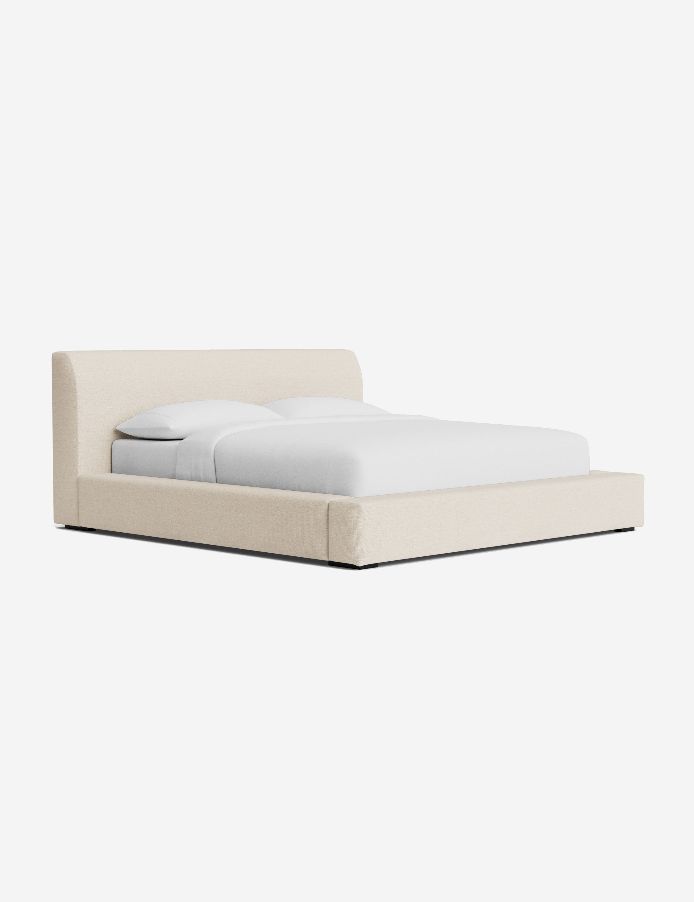Stylish Clayton Platform Bed Frame - Queen Size, Modern Wooden Bed with Sturdy Slat Support - Perfect for Bedroom, Guest Room & Small Spaces