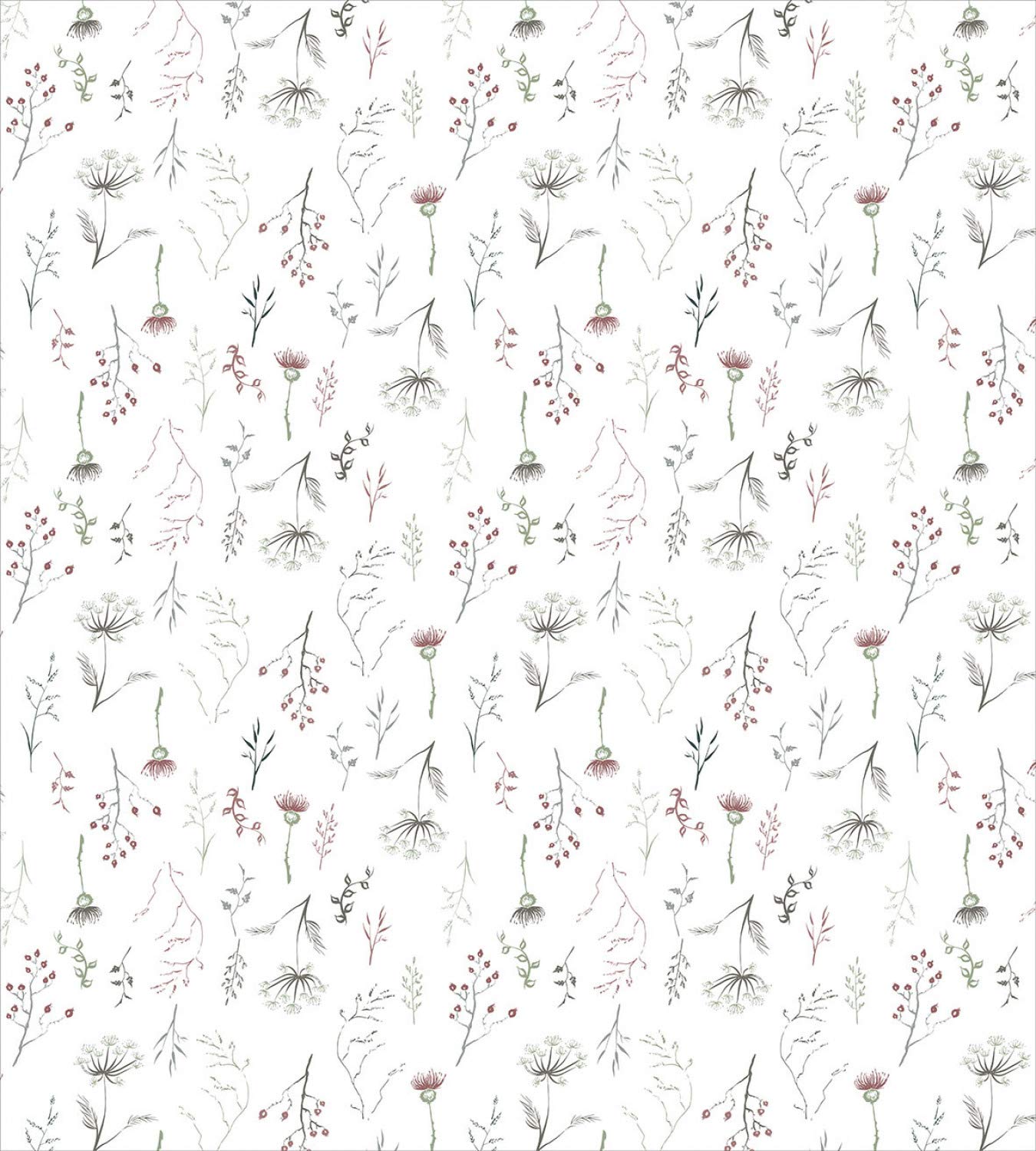Ambesonne Botanical Duvet Cover Set - King Size 3-Piece Bedding with Floral Forest Design (Mauve, Taupe, Reseda Green) | Includes Duvet Cover + 2 Pillow Shams | Perfect for Master Bedroom, Guest Room & Bohemian Home Decor