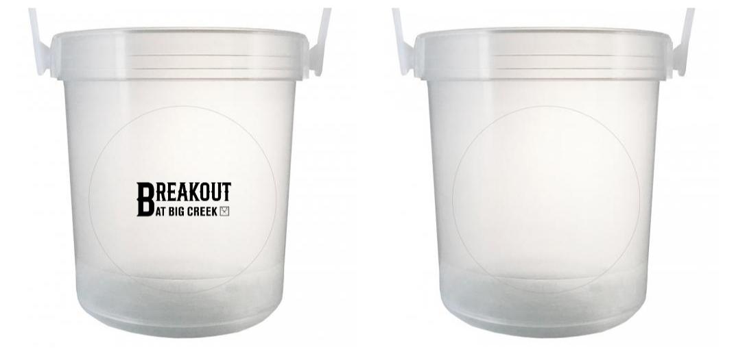 32 oz Plastic Rum Buckets with Custom Sticker - Perfect for Beach Parties, Tailgating & Tropical Themed Events - Bulk Drinkware for Cocktails, Margaritas & Summer Beverages