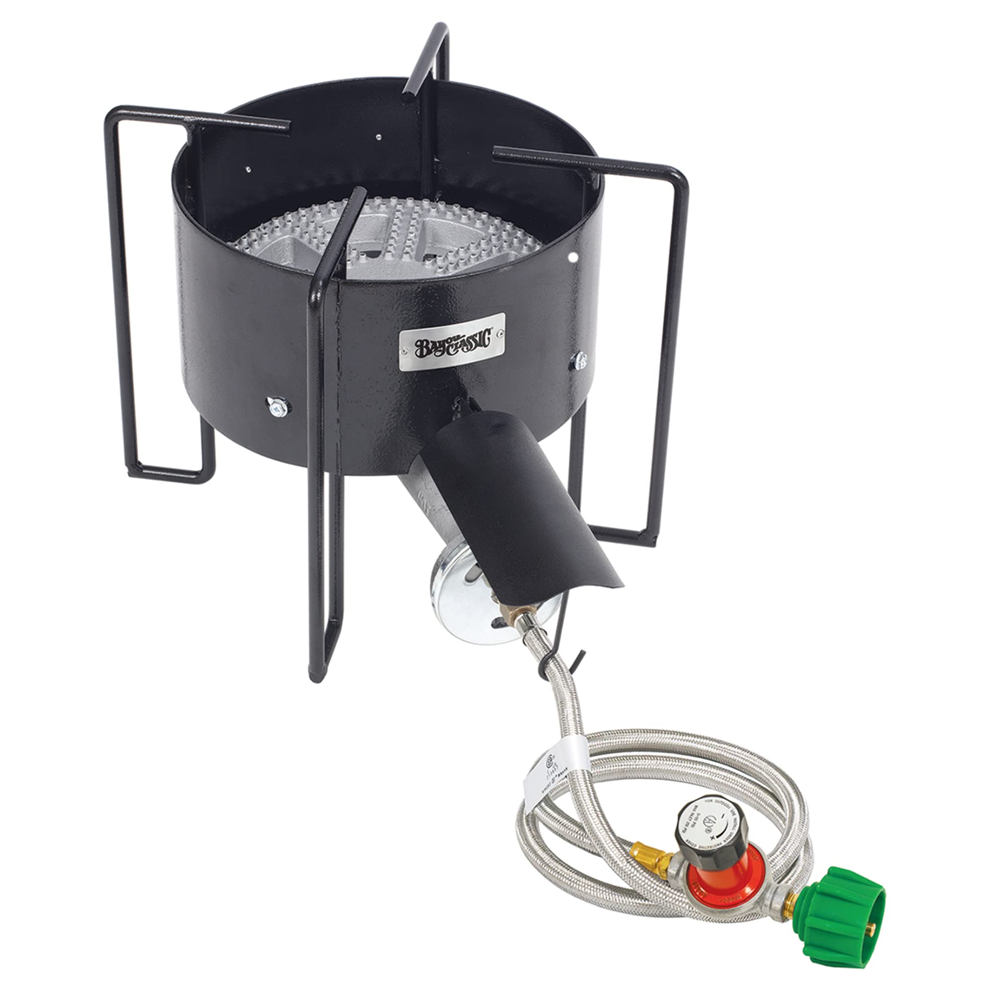 Bayou Classic KAB4 Banjo Burner - High-Pressure Propane Outdoor Cooker for Crawfish Boiling, Homebrewing & Large Batch Cooking | Perfect for Seafood Boils, Gumbo, Soup, Stew, Tamales & Beer Brewing | Great for Backyard Parties, Camping & Outdoor Events