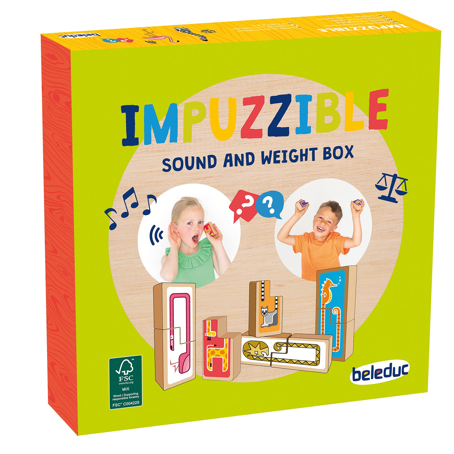 Beleduc Impuzzible Game - Eco-Friendly Wooden Memory Challenge Puzzle for Kids & Adults - Perfect for Family Game Nights & Educational Play