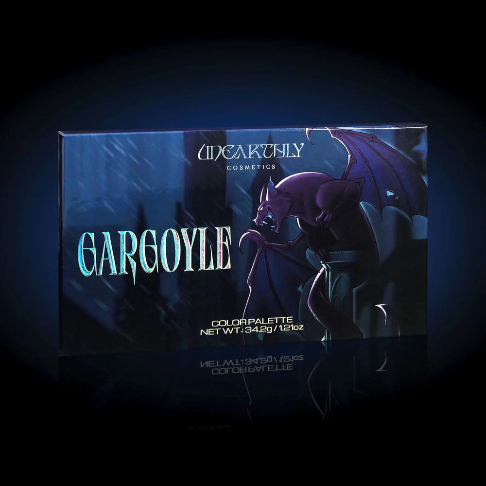 Gargoyle Eyeshadow Palette - 12 Highly Pigmented Matte & Shimmer Shades for Dramatic & Everyday Makeup Looks | Perfect for Halloween, Cosplay & Night Out