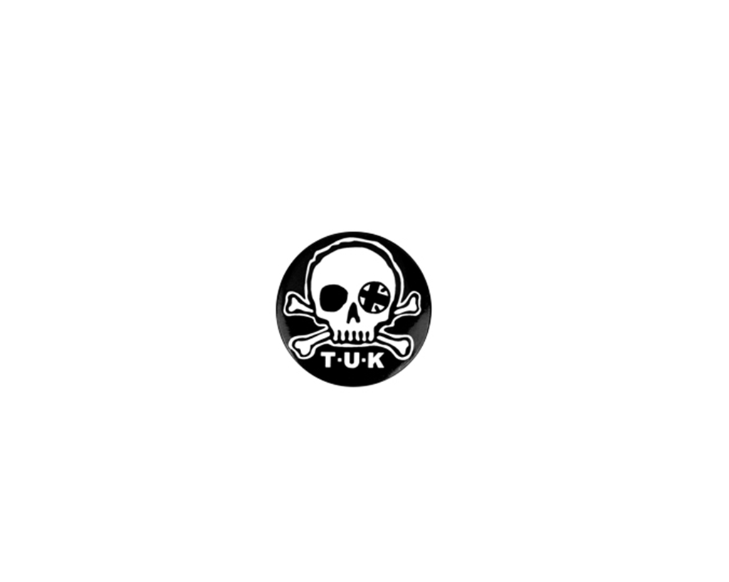 Black & White Skull Logo Enamel Pin - Gothic Punk Fashion Accessory for Jackets, Hats & Backpacks - Unique Badge for Bikers, Rockers & Skaters