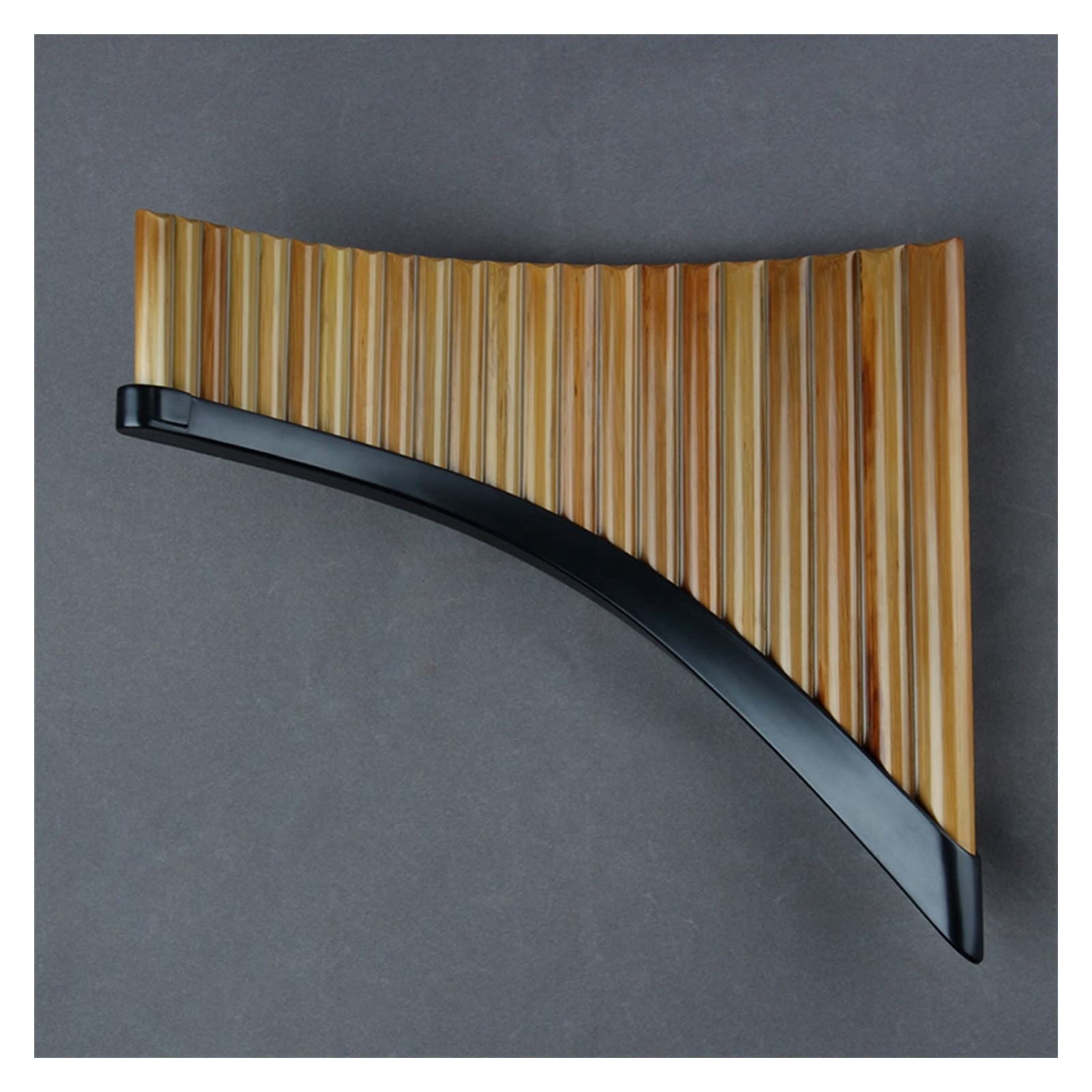 22 Tube Pan Flute - Handmade Woodwind Instrument with G Key, Original Color Panpipe - Perfect for Music Lovers, Beginners, and Outdoor Performances
