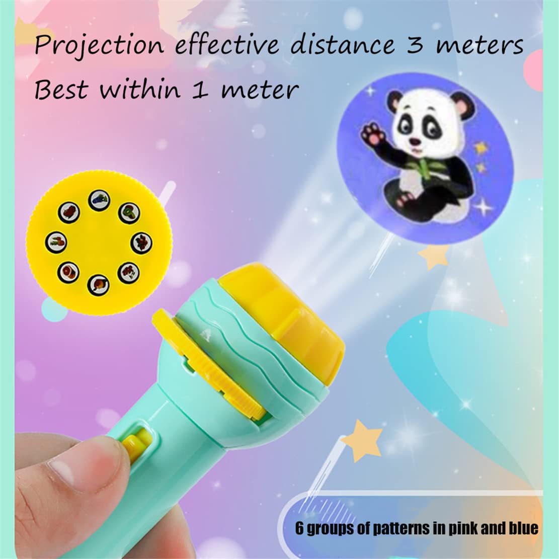 Kids Slide Projector Torch - Educational Bedtime Toy with Christmas Patterns | Early Learning Projection Light for Toddlers & Babies | Perfect for Storytime, Nursery Decor & Holiday Gifts (Pink)