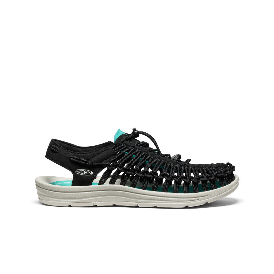 UNEEK Men's Sneakers - Black/Bright Aqua | Lightweight & Breathable for Running, Walking & Casual Wear