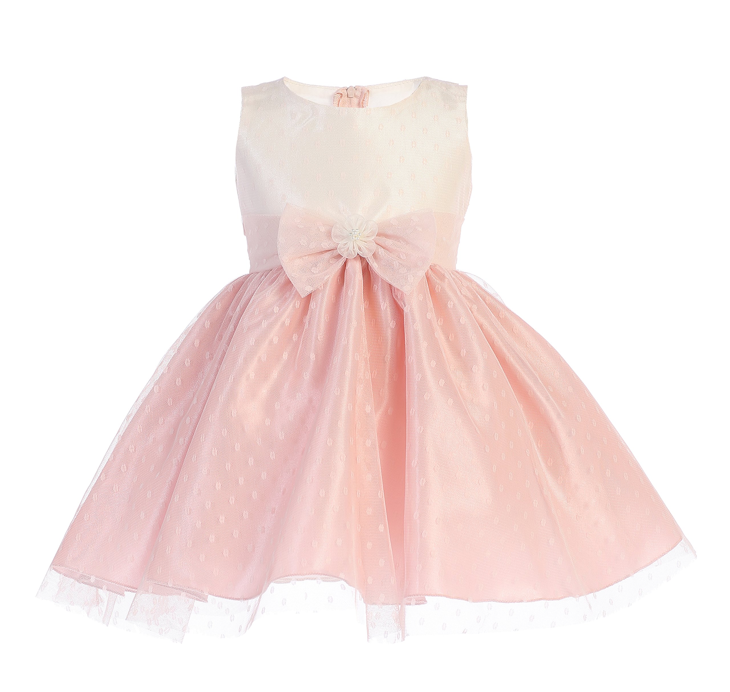 Lito Girls Easter Dress - Blush Pink & Lilac Floral Spring Dress for Toddler & Kids - Perfect for Easter, Spring Parties, Church & Family Gatherings