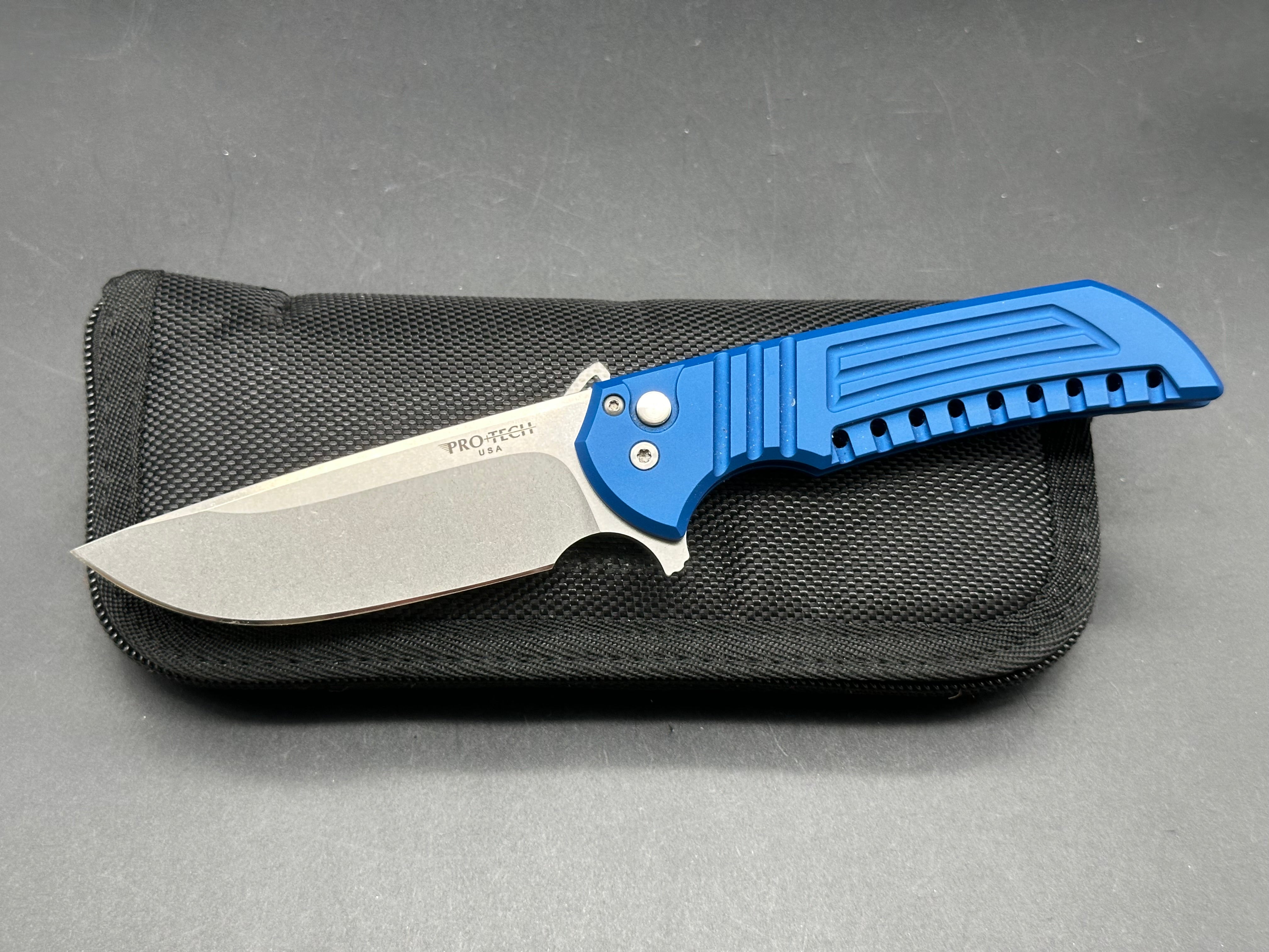 Protech Mordax Button Lock Folding Knife - DROP + Ferrum Forge Collaboration - EDC Pocket Knife for Outdoor, Camping, and Everyday Carry