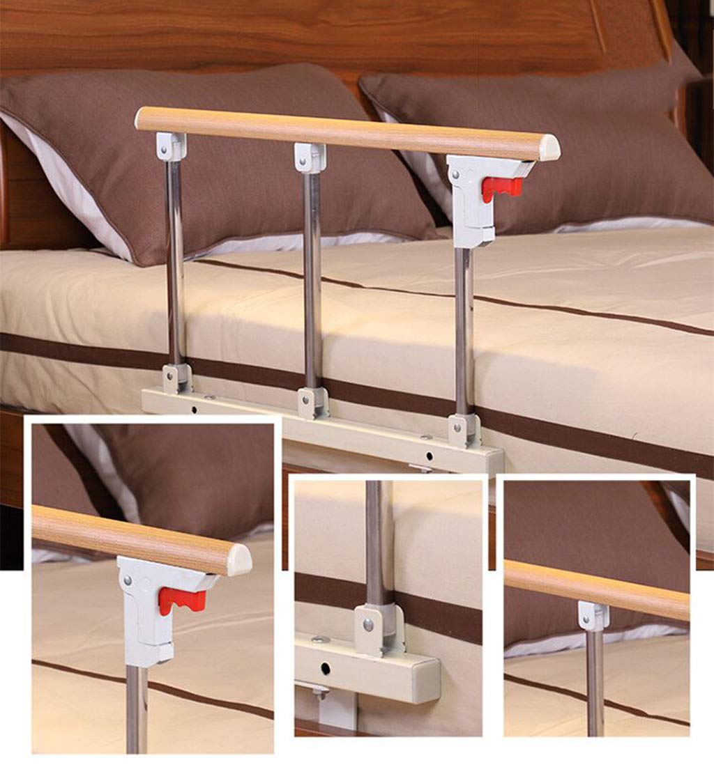 Foldable Bed Rail Side Guard for Elderly & Adults - Portable Safety Bedrail with Handle, Anti-Roll Bumper Barrier - Perfect for Home Care, Hospitals & Assisted Living Facilities