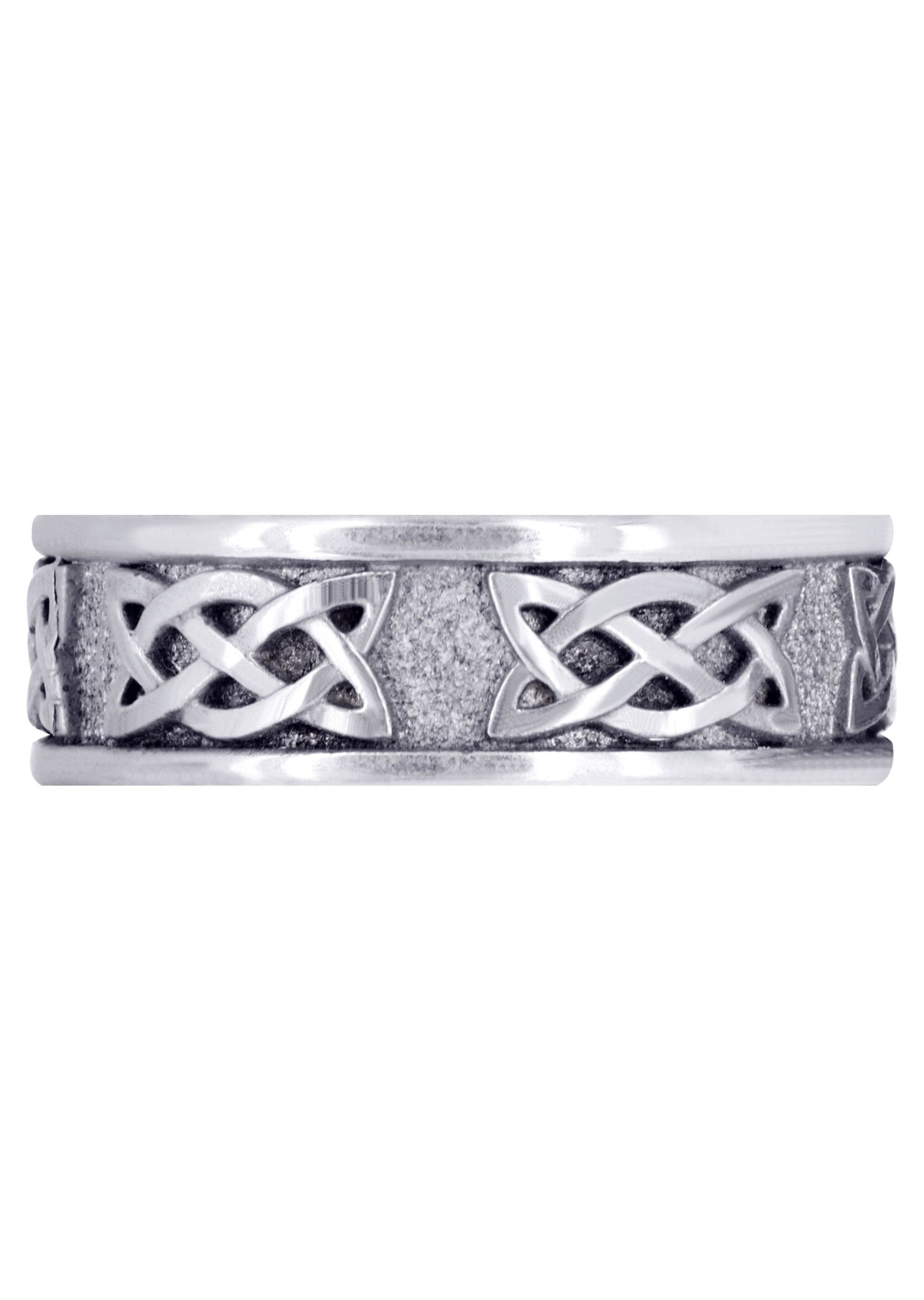 Celtic Men's Wedding Band - Sand Blast & High Polish Finish Tungsten Ring for Men | Durable & Comfortable for Everyday Wear, Anniversary & Special Occasions