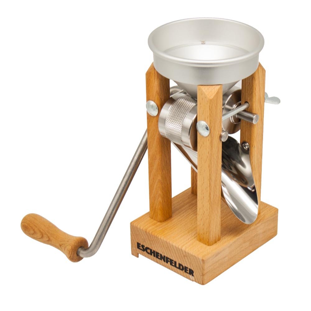 Premium Wooden Aschenfelder Grain Squeeze Table Model with Aluminum Funnel - 20