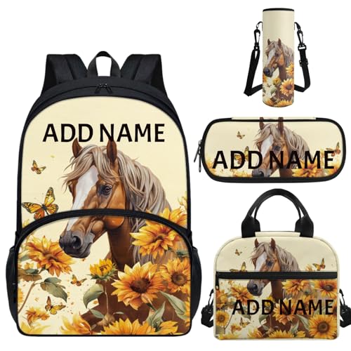 Horse Sunflower Custom Name