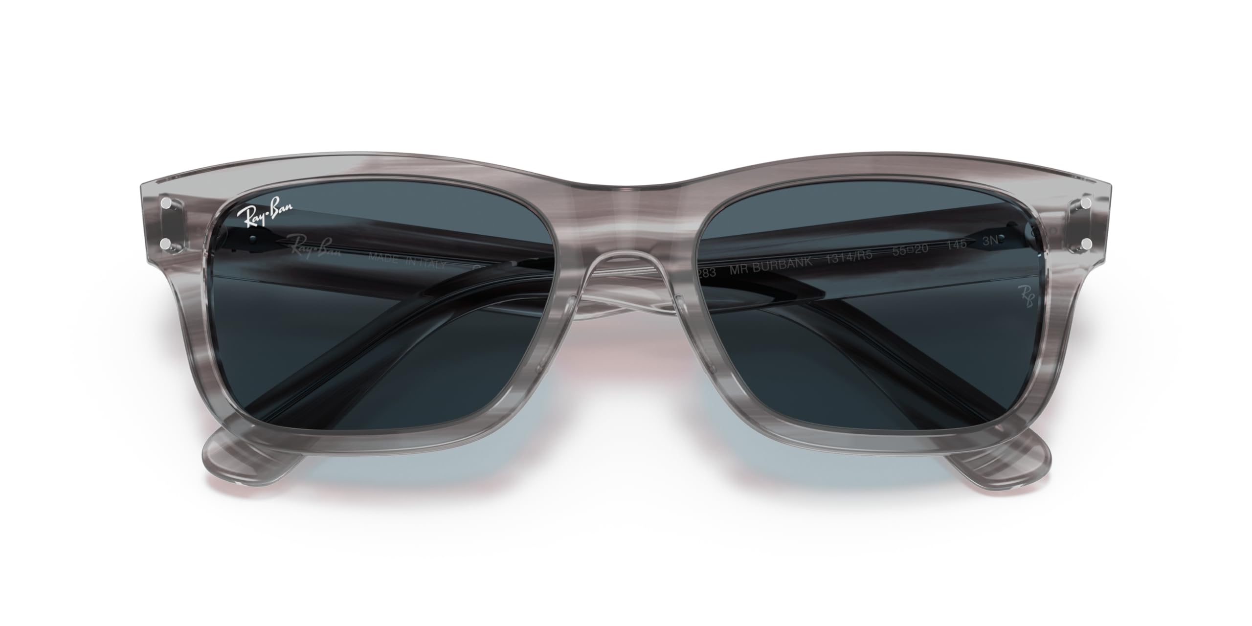 Ray-Ban RB2283 Mr. Burbank Rectangular Sunglasses for Men - Classic Polarized Aviator Style - Perfect for Driving, Beach & Outdoor Activities