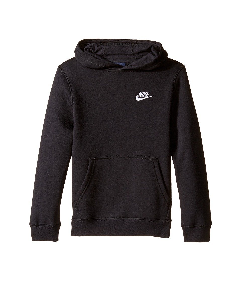 Nike Kids Boys' Athletic Pullover Hoodie - Little & Big Kids - Black/White - XS (6X) - Comfortable & Stylish for School, Sports & Outdoor Activities