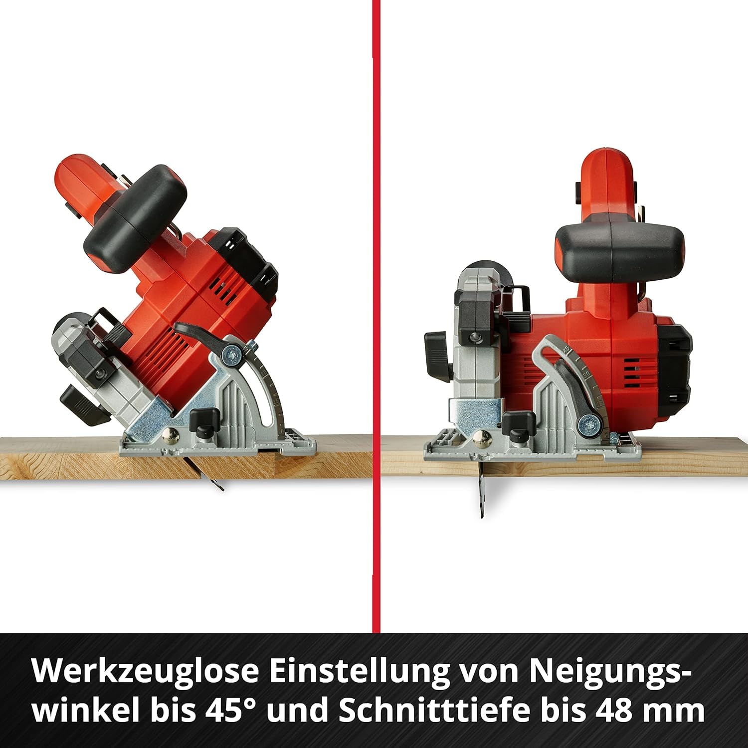 Einhell TE-CS 18/150 Li-Solo Power X-Change Cordless Circular Saw - 18V Lithium-Ion Battery (Not Included), 150mm Blade, Tool-Free Depth & Bevel Adjustment, LED Light - Perfect for Woodworking, DIY Projects & Construction Sites