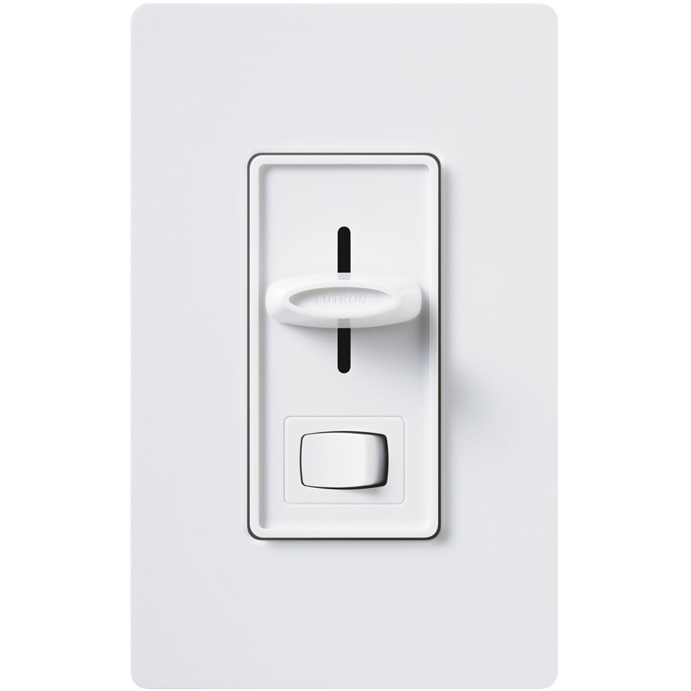 Lutron Skylark Dimmer Switch for Magnetic Low-Voltage Lighting - 450W/600VA Single Pole (SLV-600P-WH, White) - Perfect for Bedrooms, Living Rooms & Home Theater Lighting Control