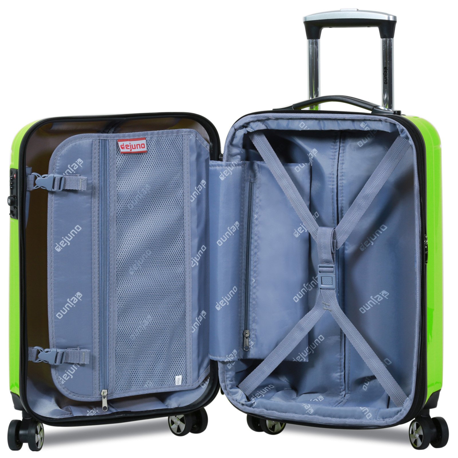 World Traveler Contour 3-Piece Hardside Spinner Luggage Set with TSA Lock - Lightweight Durable Suitcase for International Travel, Apple Green (20