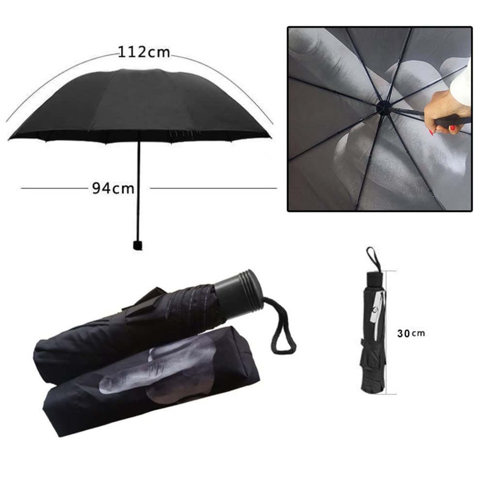 Automatic Folding Windproof Umbrella with 8 Metal Ribs - UV Protection & Strong Frame for Rain & Sun - Compact & Portable for Commute, Travel & Outdoor Activities