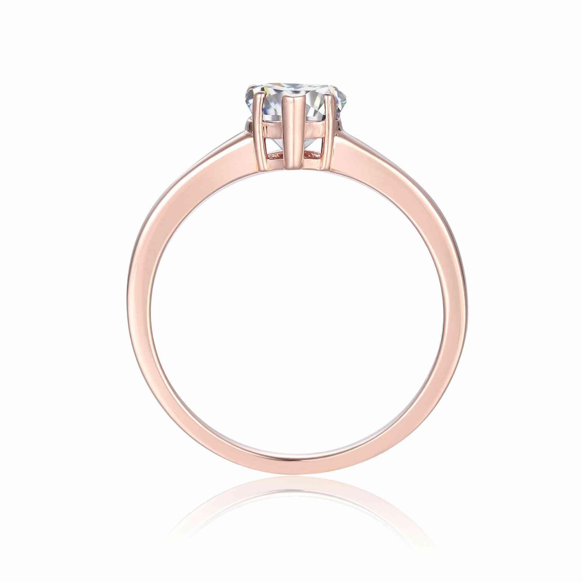 Moissanite Solitaire Heart Ring - 1 Carat D Color VVS1 Clarity Engagement Ring for Women, 14K White Gold, Perfect Gift for Valentine's Day, Anniversary & Proposal (Ideal for Romantic Occasions & Special Moments)