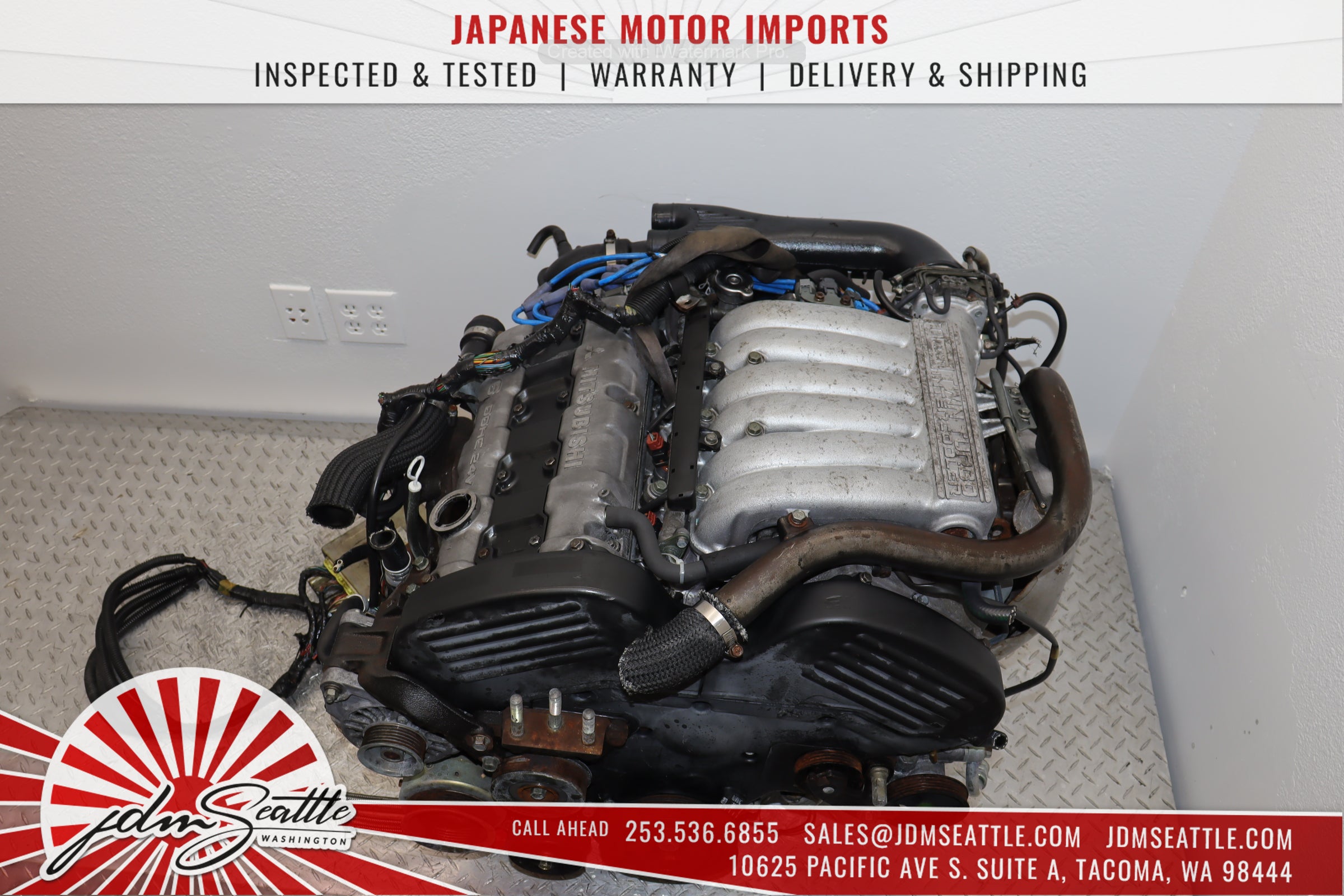 JDM 6G72TT 94-97 Mitsubishi 3000GT & Dodge Stealth Twin Turbo Engine - Core Only - Perfect for Performance Upgrades & Restoration Projects