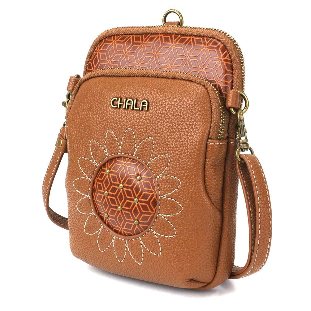 Chala Handbags Sunflower Print UNI Cellphone Crossbody Purse for Women - Stylish & Lightweight for Daily Use, Travel, and Shopping