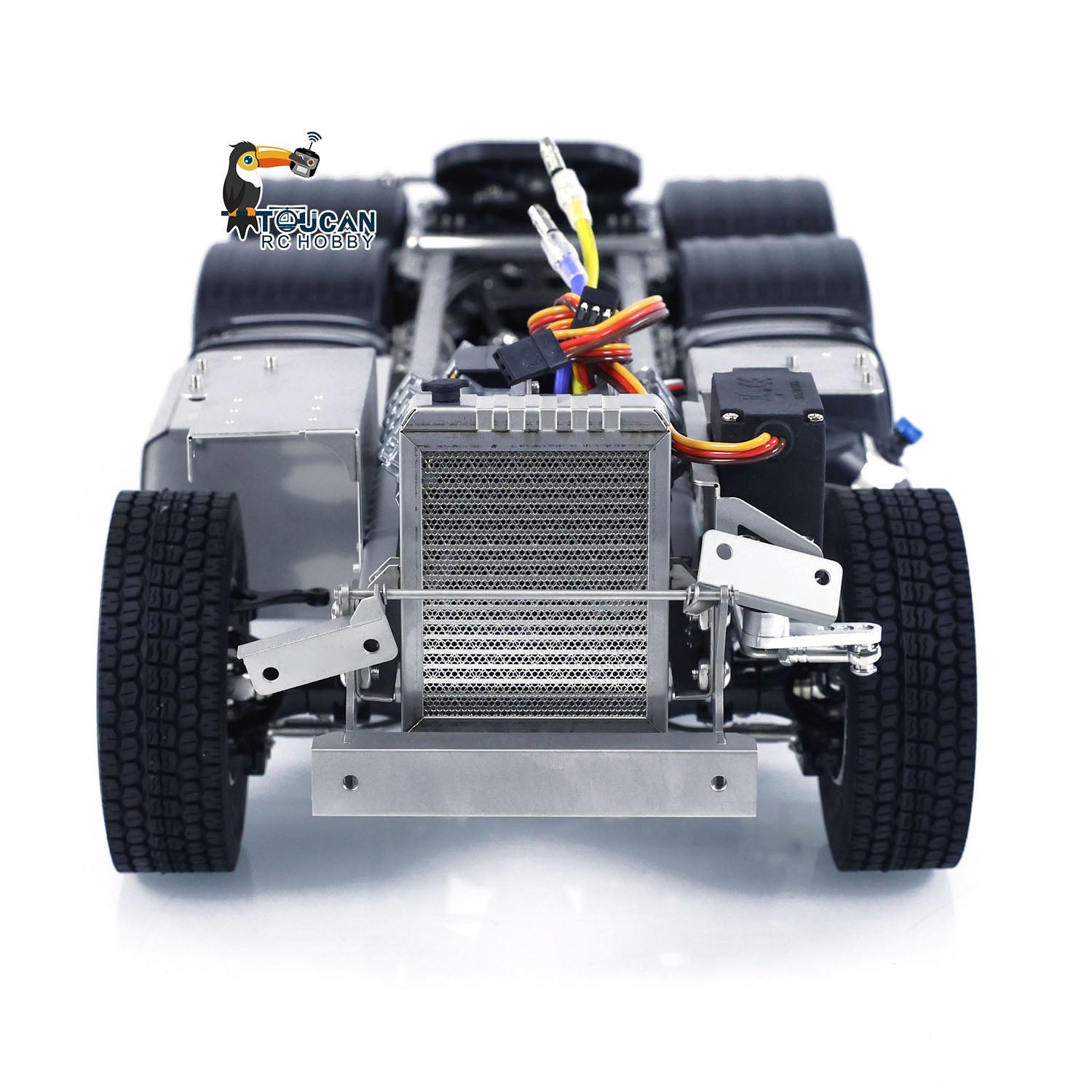1/14 Scale RC Tractor Truck Metal Chassis with 3-Speed Transmission & Differential Lock Axles - 6x6 Off-Road Remote Control Car Model for Crawling and Heavy Duty Hauling