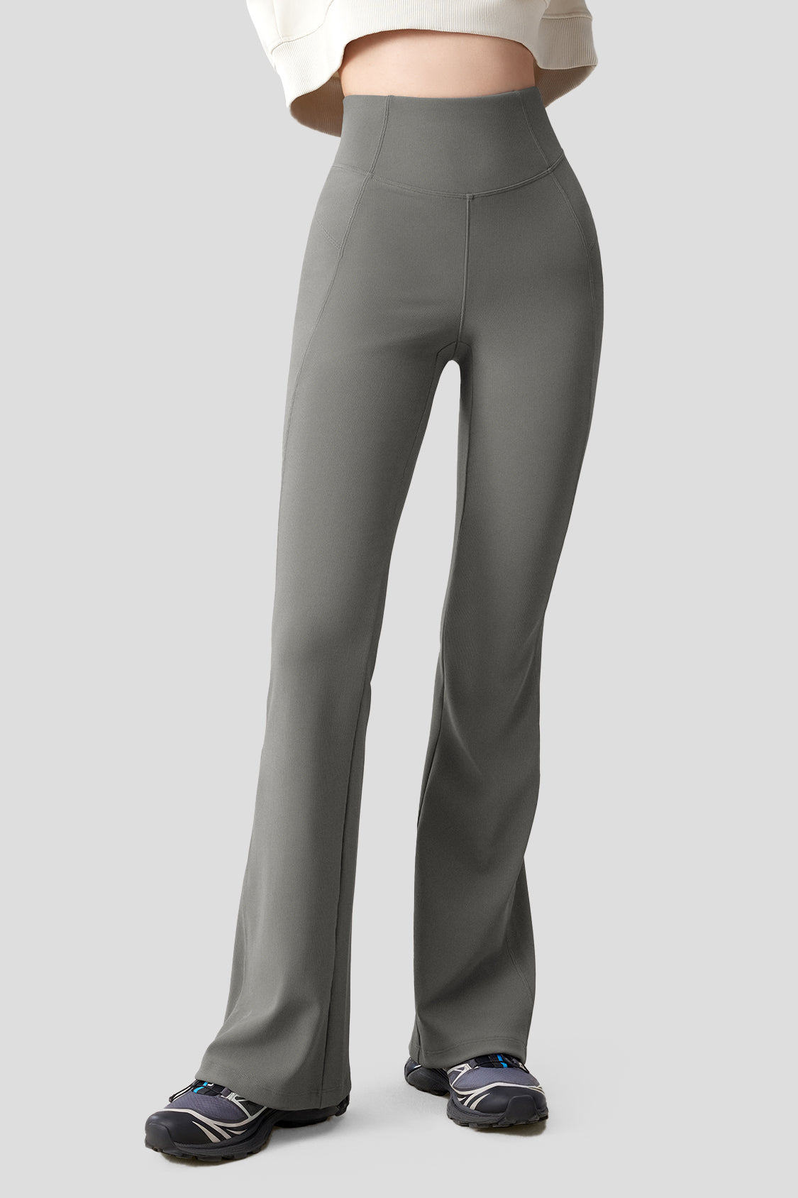 Women's High Elasticity Flared Pants - Stretchy Comfort Bootcut Trousers for Work, Casual & Yoga | Plus Size Options Available