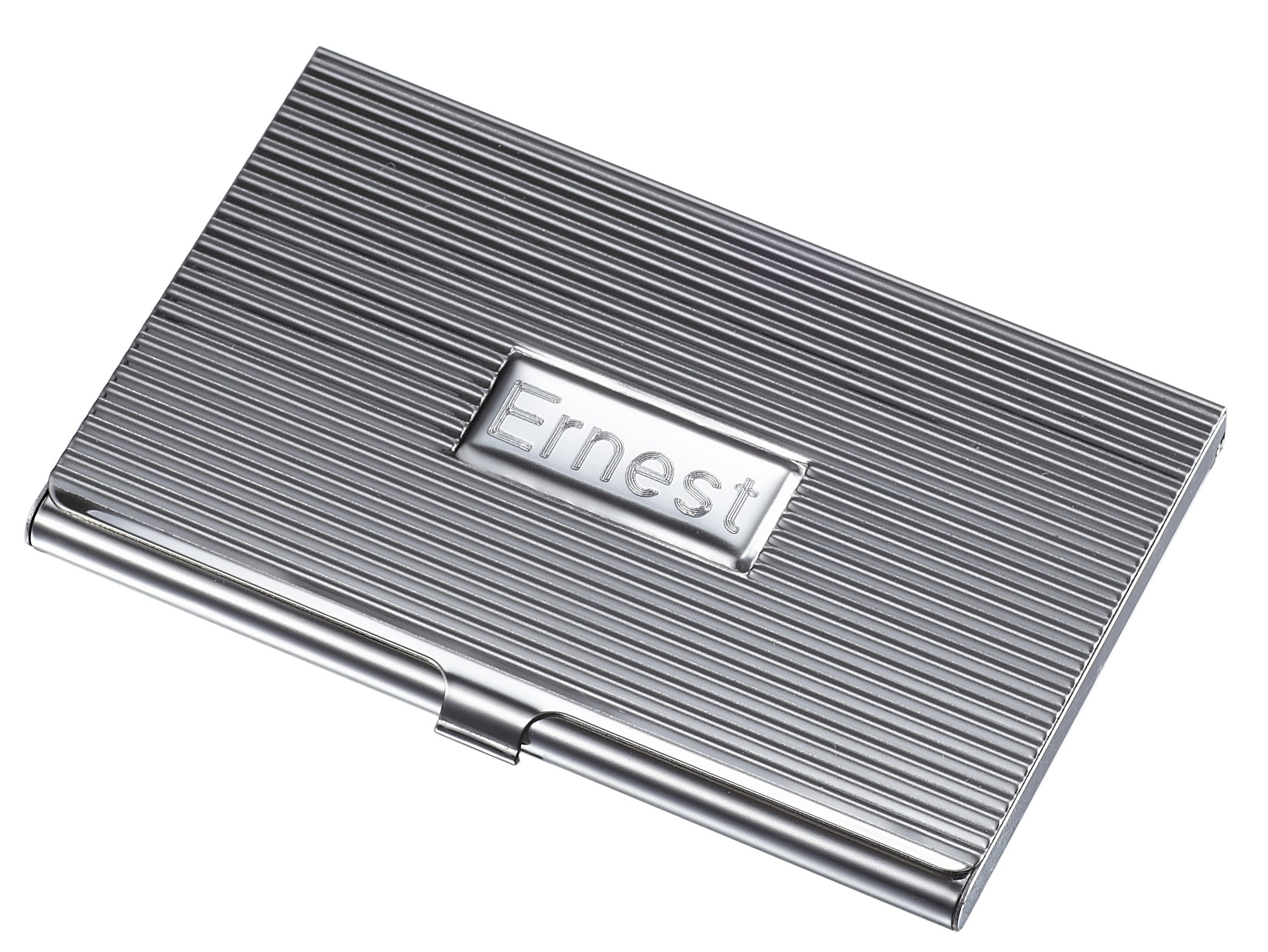 Personalized Zeus Business Card Holder - Custom Engraved Leather Card Case for Professionals - Perfect for Networking Events, Business Meetings & Corporate Gifts